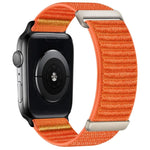 Pulseira de Relógio em Nylon com Fecho de Gancho e Loop de Duas Secções com Padrão de Montanha, Para Apple Watch 46mm / 49mm / 45mm / 44mm, Para Apple Watch 42mm / 41mm / 40mm / 38mm