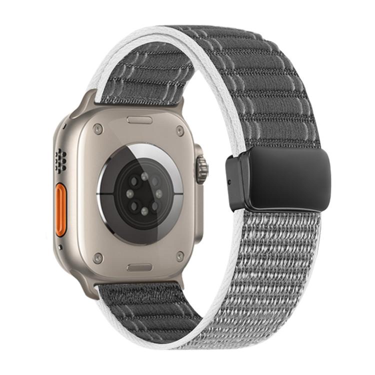 Pulseira de Relógio em Nylon com Padrão Ondulado e Fecho Magnético, Para Apple Watch 46mm / 49mm / 45mm / 44mm, Para Apple Watch 42mm / 41mm / 40mm / 38mm