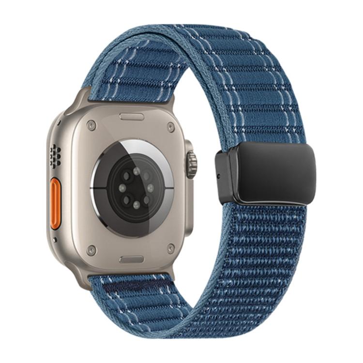Pulseira de Relógio em Nylon com Padrão Ondulado e Fecho Magnético, Para Apple Watch 46mm / 49mm / 45mm / 44mm, Para Apple Watch 42mm / 41mm / 40mm / 38mm