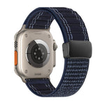 Pulseira de Relógio em Nylon com Padrão Ondulado e Fecho Magnético, Para Apple Watch 46mm / 49mm / 45mm / 44mm, Para Apple Watch 42mm / 41mm / 40mm / 38mm