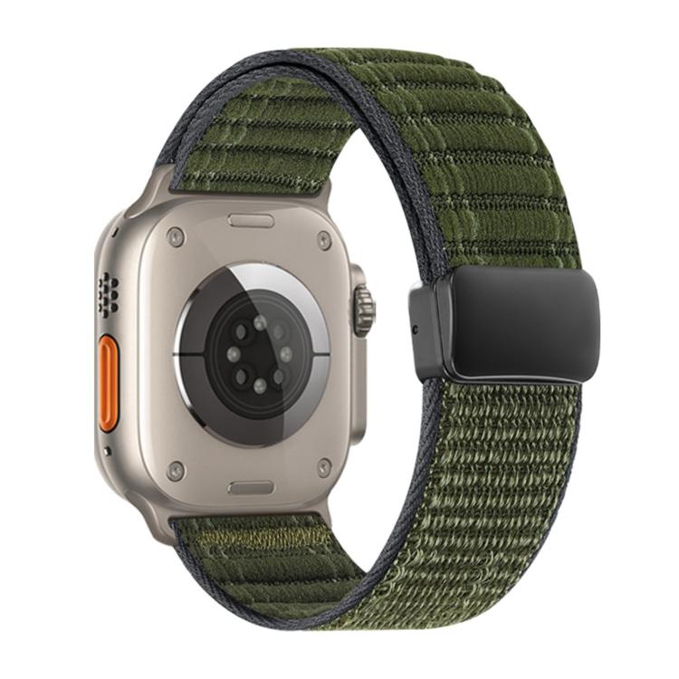 Pulseira de Relógio em Nylon com Padrão Ondulado e Fecho Magnético, Para Apple Watch 46mm / 49mm / 45mm / 44mm, Para Apple Watch 42mm / 41mm / 40mm / 38mm
