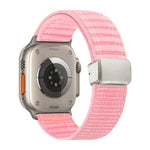 Pulseira de Relógio em Nylon com Padrão Ondulado e Fecho Magnético, Para Apple Watch 46mm / 49mm / 45mm / 44mm, Para Apple Watch 42mm / 41mm / 40mm / 38mm