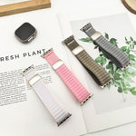 Pulseira de Relógio em Nylon com Padrão Ondulado e Fecho Magnético, Para Apple Watch 46mm / 49mm / 45mm / 44mm, Para Apple Watch 42mm / 41mm / 40mm / 38mm