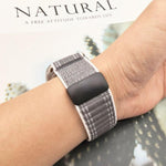 Pulseira de Relógio em Nylon com Padrão Ondulado e Fecho Magnético, Para Apple Watch 46mm / 49mm / 45mm / 44mm, Para Apple Watch 42mm / 41mm / 40mm / 38mm