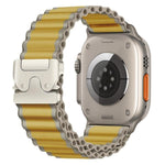 Correia de relógio em nylon largo nervurado com fivela de paraquedas para Apple Watch 46mm / 49mm / 45mm / 44mm, para Apple Watch 42mm / 41mm / 40mm / 38mm