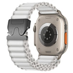 Correia de relógio em nylon largo nervurado com fivela de paraquedas para Apple Watch 46mm / 49mm / 45mm / 44mm, para Apple Watch 42mm / 41mm / 40mm / 38mm