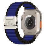 Correia de relógio em nylon largo nervurado com fivela de paraquedas para Apple Watch 46mm / 49mm / 45mm / 44mm, para Apple Watch 42mm / 41mm / 40mm / 38mm