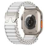 Correia de relógio em nylon largo nervurado com fivela de paraquedas para Apple Watch 46mm / 49mm / 45mm / 44mm, para Apple Watch 42mm / 41mm / 40mm / 38mm