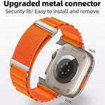 Pulseira de Relógio em Nylon com Loop de Montanha Alta em Duas Secções e Fecho C, Para Apple Watch 46mm / 49mm / 45mm / 44mm, Para Apple Watch 42mm / 41mm / 40mm / 38mm