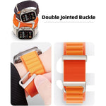 Pulseira de Relógio em Nylon com Loop de Montanha Alta em Duas Secções e Fecho C, Para Apple Watch 46mm / 49mm / 45mm / 44mm, Para Apple Watch 42mm / 41mm / 40mm / 38mm