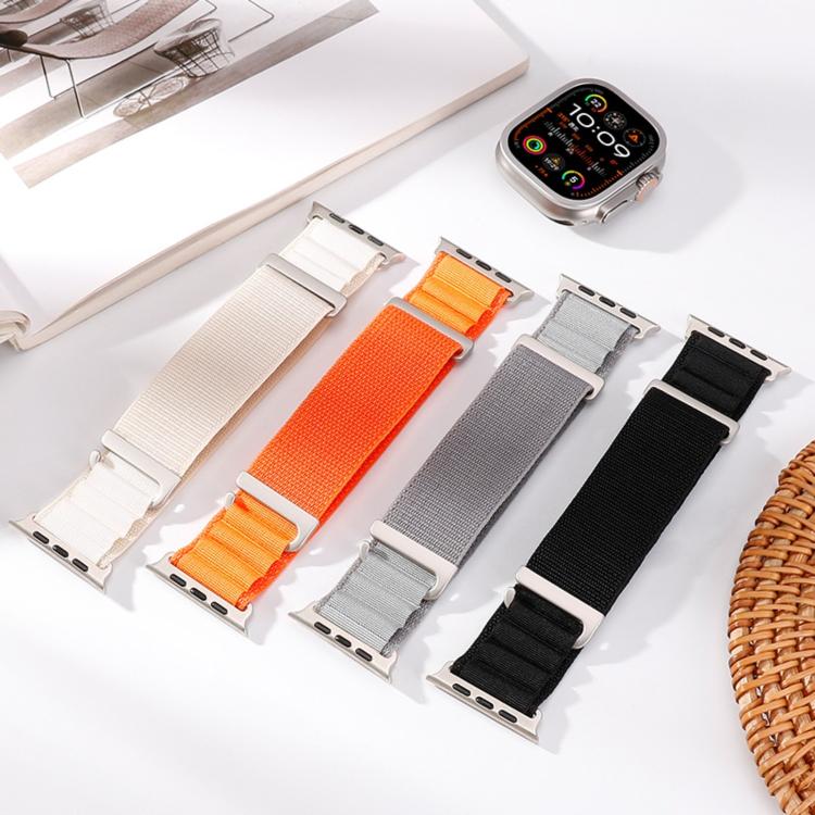 Pulseira de Relógio em Nylon com Loop de Montanha Alta em Duas Secções e Fecho C, Para Apple Watch 46mm / 49mm / 45mm / 44mm, Para Apple Watch 42mm / 41mm / 40mm / 38mm