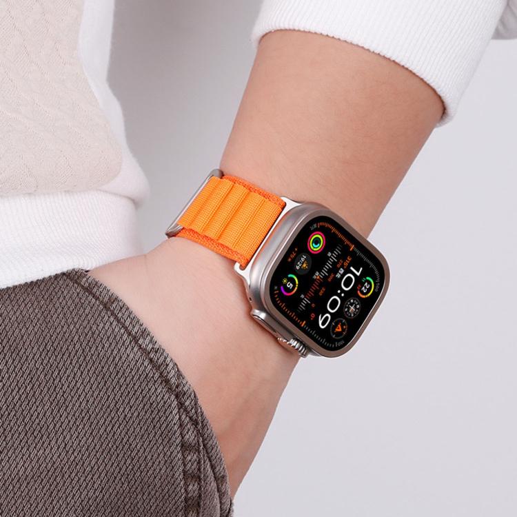 Pulseira de Relógio em Nylon com Loop de Montanha Alta em Duas Secções e Fecho C, Para Apple Watch 46mm / 49mm / 45mm / 44mm, Para Apple Watch 42mm / 41mm / 40mm / 38mm