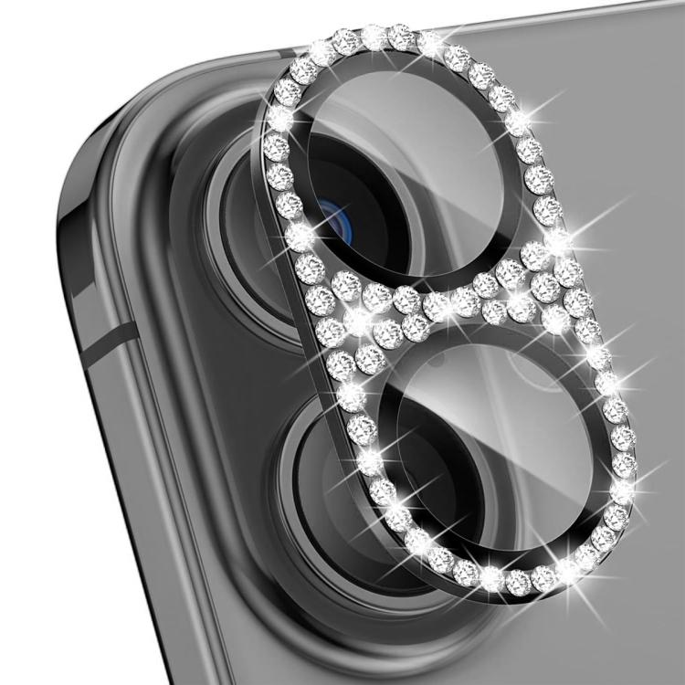 ENKAY Filme de Vidro Temperado de Liga de Alumínio com Diamante Blink Hat-Prince para Lente de Câmara, Para iPhone 17 Pro Max, Para iPhone 17 Pro, Para iPhone 17