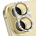ENKAY Filme de Vidro Temperado de Liga de Alumínio com Diamante Blink Hat-Prince para Lente de Câmara, Para iPhone 17 Pro Max, Para iPhone 17 Pro, Para iPhone 17