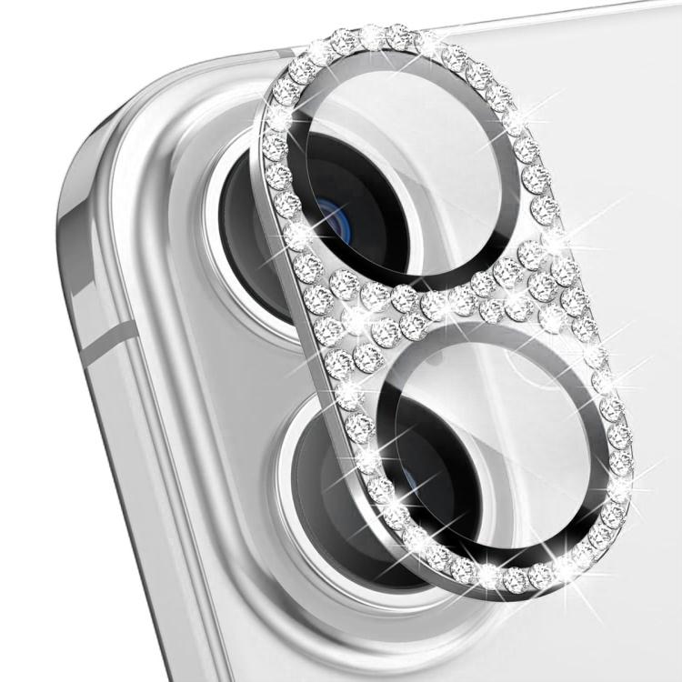 ENKAY Filme de Vidro Temperado de Liga de Alumínio com Diamante Blink Hat-Prince para Lente de Câmara, Para iPhone 17 Pro Max, Para iPhone 17 Pro, Para iPhone 17