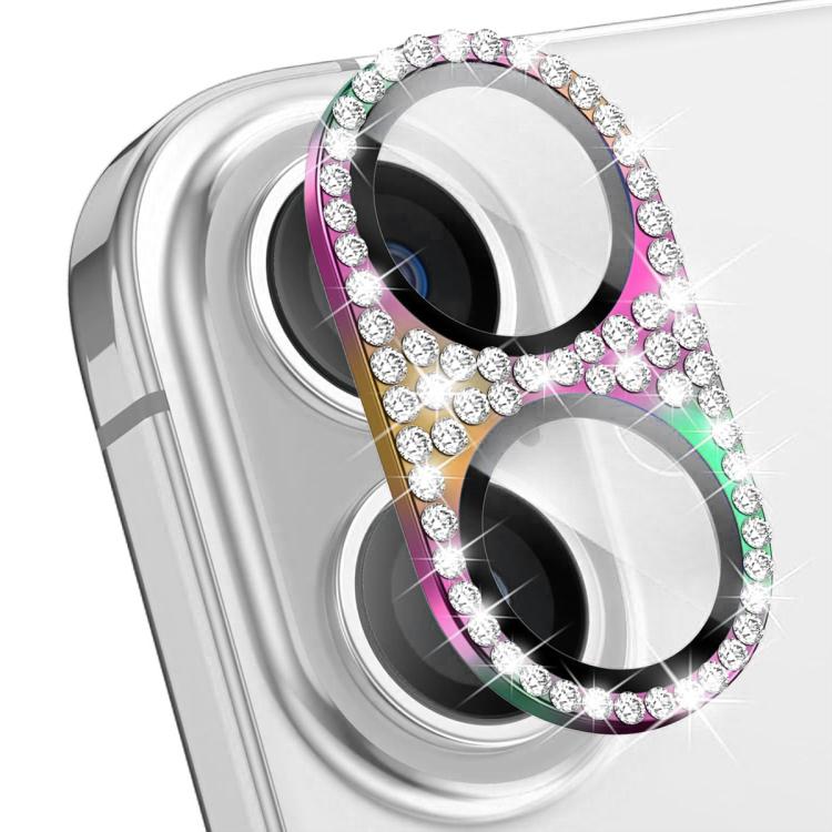ENKAY Filme de Vidro Temperado de Liga de Alumínio com Diamante Blink Hat-Prince para Lente de Câmara, Para iPhone 17 Pro Max, Para iPhone 17 Pro, Para iPhone 17