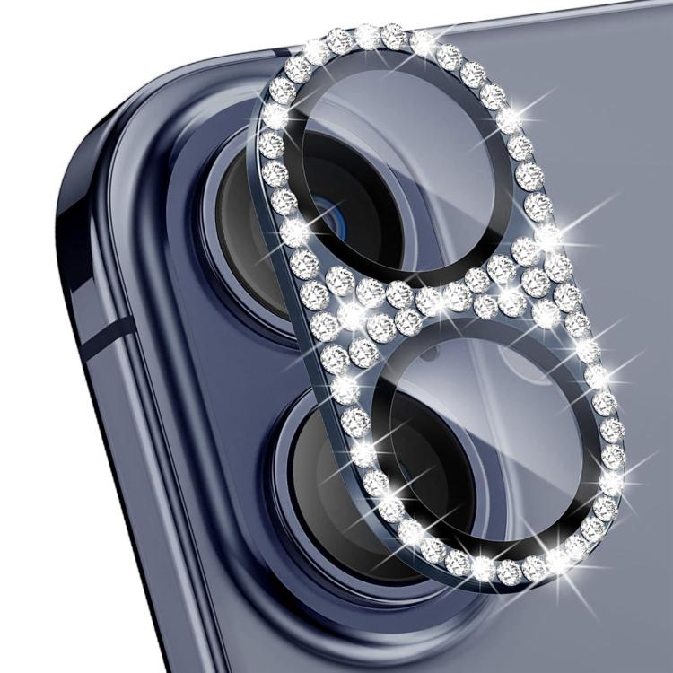 ENKAY Filme de Vidro Temperado de Liga de Alumínio com Diamante Blink Hat-Prince para Lente de Câmara, Para iPhone 17 Pro Max, Para iPhone 17 Pro, Para iPhone 17