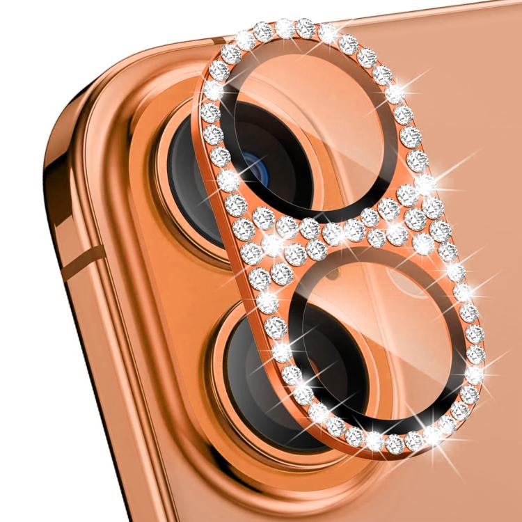 ENKAY Filme de Vidro Temperado de Liga de Alumínio com Diamante Blink Hat-Prince para Lente de Câmara, Para iPhone 17 Pro Max, Para iPhone 17 Pro, Para iPhone 17