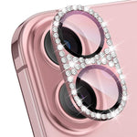 ENKAY Filme de Vidro Temperado de Liga de Alumínio com Diamante Blink Hat-Prince para Lente de Câmara, Para iPhone 17 Pro Max, Para iPhone 17 Pro, Para iPhone 17