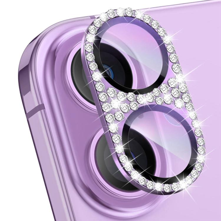 ENKAY Filme de Vidro Temperado de Liga de Alumínio com Diamante Blink Hat-Prince para Lente de Câmara, Para iPhone 17 Pro Max, Para iPhone 17 Pro, Para iPhone 17