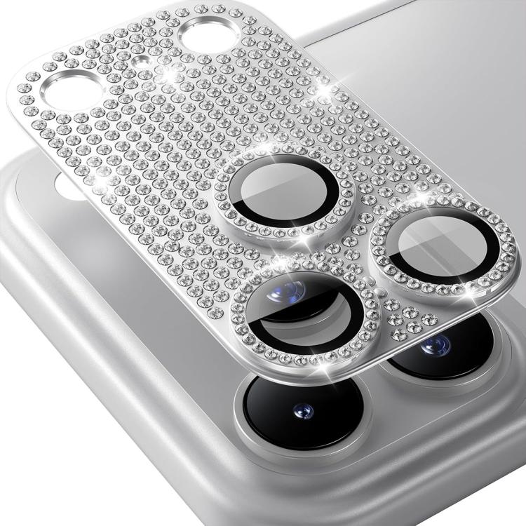 ENKAY Filme de Vidro Temperado de Liga de Alumínio com Diamante Blink Hat-Prince para Lente de Câmara, Para iPhone 17 Pro Max, Para iPhone 17 Pro, Para iPhone 17