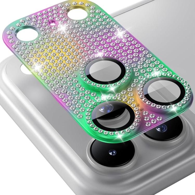 ENKAY Filme de Vidro Temperado de Liga de Alumínio com Diamante Blink Hat-Prince para Lente de Câmara, Para iPhone 17 Pro Max, Para iPhone 17 Pro, Para iPhone 17