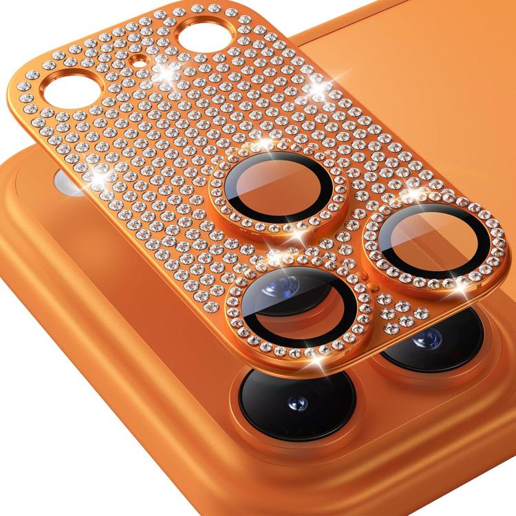 ENKAY Filme de Vidro Temperado de Liga de Alumínio com Diamante Blink Hat-Prince para Lente de Câmara, Para iPhone 17 Pro Max, Para iPhone 17 Pro, Para iPhone 17