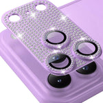 ENKAY Filme de Vidro Temperado de Liga de Alumínio com Diamante Blink Hat-Prince para Lente de Câmara, Para iPhone 17 Pro Max, Para iPhone 17 Pro, Para iPhone 17