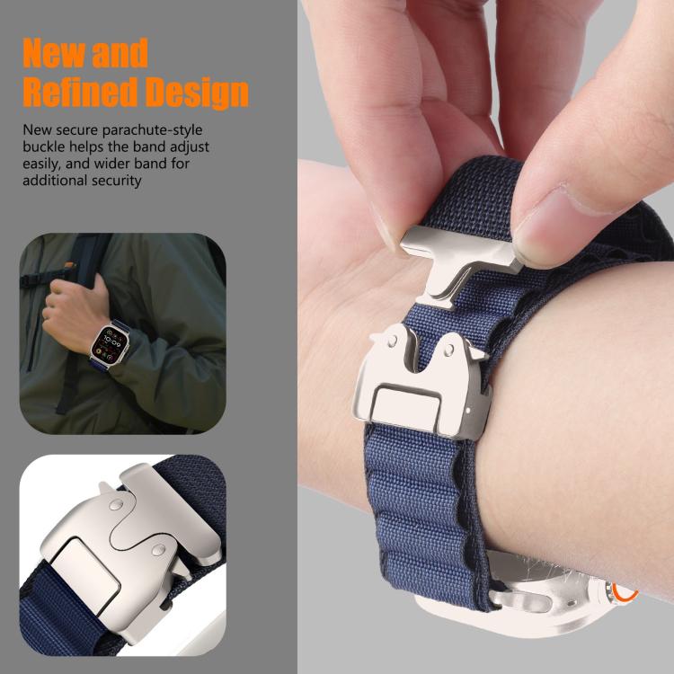 Parachute Buckle High Mountain Nylon Loop Watch Band, For Apple Watch 46mm / 49mm / 45mm / 44mm, For Apple Watch 42mm / 41mm / 40mm / 38mm
