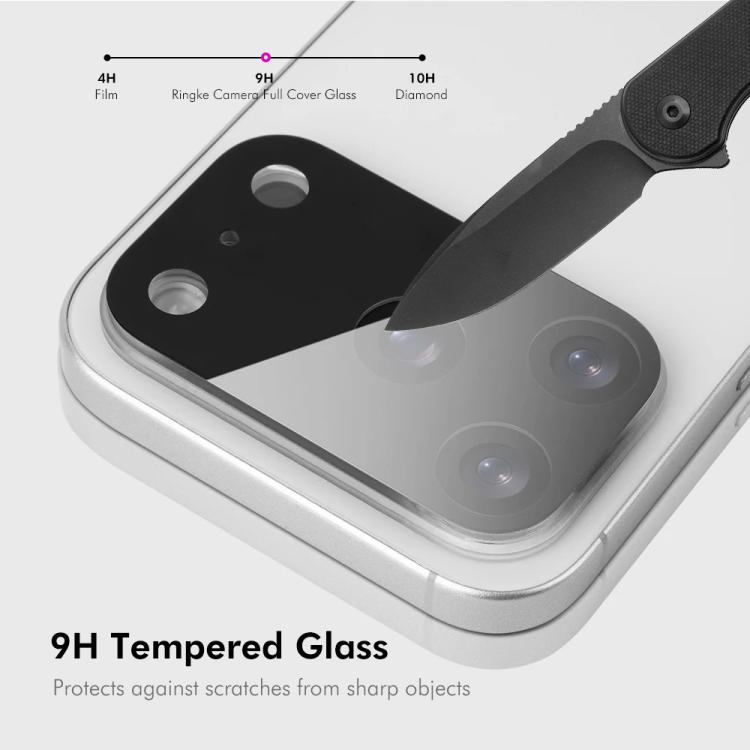 ENKAY Hat-Prince Black 9H Rear Camera Lens Tempered Glass Film, For iPhone 17 Pro Max, For iPhone 17 Pro, For iPhone 17, For iPhone Air