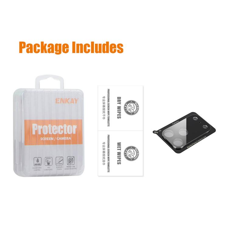 ENKAY Hat-Prince Black 9H Rear Camera Lens Tempered Glass Film, For iPhone 17 Pro Max, For iPhone 17 Pro, For iPhone 17, For iPhone Air