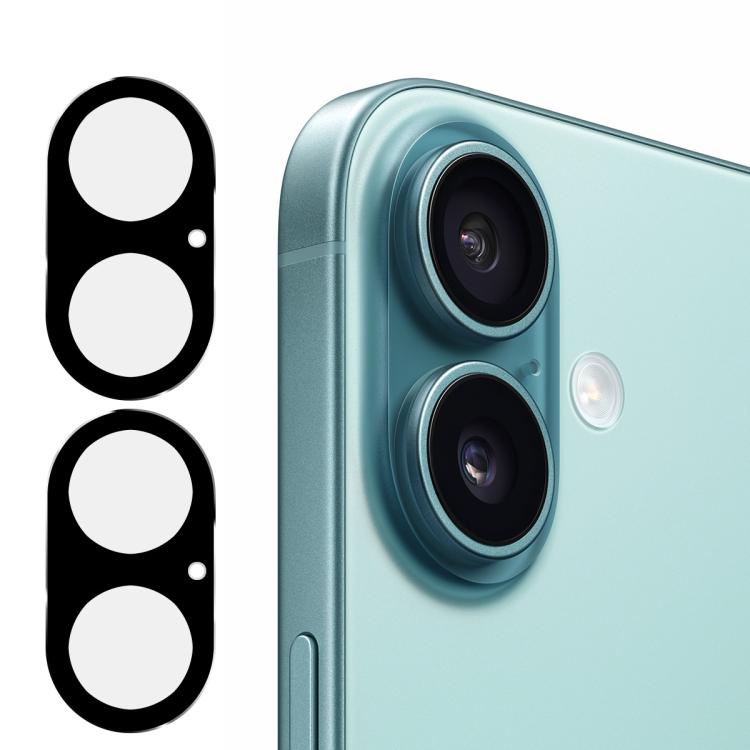 2pcs ENKAY Chapéu-Príncipe Preto Filme de Vidro Temperado 9H para Lente da Câmara Traseira, Para iPhone 17 Pro Max, Para iPhone 17 Pro, Para iPhone 17, Para iPhone Air