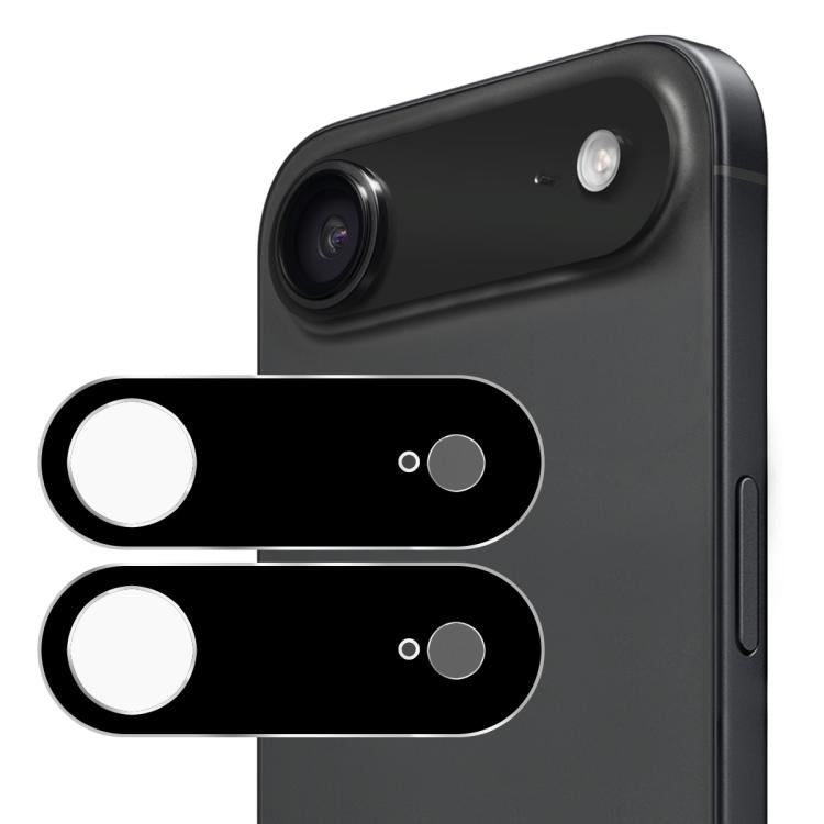 2pcs ENKAY Chapéu-Príncipe Preto Filme de Vidro Temperado 9H para Lente da Câmara Traseira, Para iPhone 17 Pro Max, Para iPhone 17 Pro, Para iPhone 17, Para iPhone Air