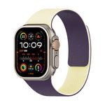 Correia de relógio magnética em silicone com textura de lichia e blocos de cor, para Apple Watch 46mm / 49mm / 45mm / 44mm, para Apple Watch 42mm / 41mm / 40mm / 38mm