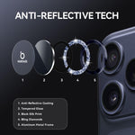 NORTHJO 1 Set Camera Lens Protector Glitter Metal Ring Film, For iPhone 17 Pro / 17 Pro Max