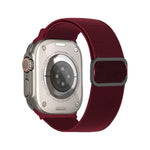 Pulseira de Relógio Elástica em Nylon com Fivela D-ring às Riscas Diagonais, Para Apple Watch 46mm / 49mm / 45mm / 44mm, Para Apple Watch 42mm / 41mm / 40mm / 38mm