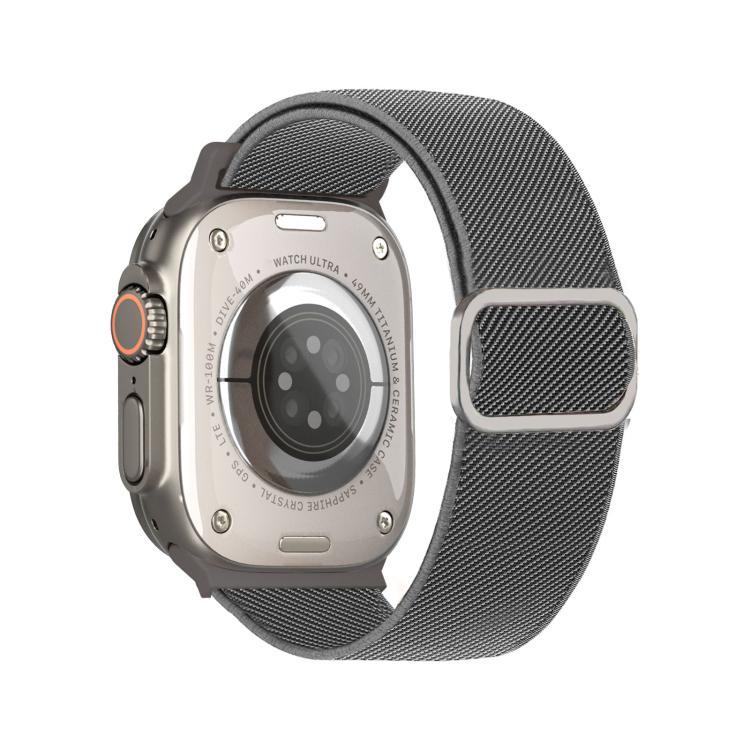 Pulseira de Relógio Elástica em Nylon com Fivela D-ring às Riscas Diagonais, Para Apple Watch 46mm / 49mm / 45mm / 44mm, Para Apple Watch 42mm / 41mm / 40mm / 38mm