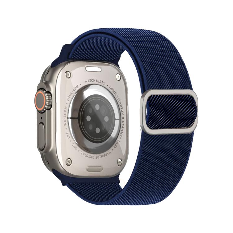 Pulseira de Relógio Elástica em Nylon com Fivela D-ring às Riscas Diagonais, Para Apple Watch 46mm / 49mm / 45mm / 44mm, Para Apple Watch 42mm / 41mm / 40mm / 38mm