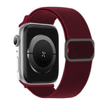 Pulseira de Relógio Elástica em Nylon com Fivela D-ring às Riscas Diagonais, Para Apple Watch 46mm / 49mm / 45mm / 44mm, Para Apple Watch 42mm / 41mm / 40mm / 38mm