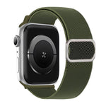 Pulseira de Relógio Elástica em Nylon com Fivela D-ring às Riscas Diagonais, Para Apple Watch 46mm / 49mm / 45mm / 44mm, Para Apple Watch 42mm / 41mm / 40mm / 38mm