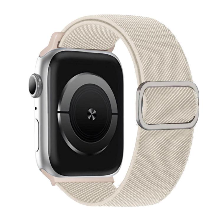 Pulseira de Relógio Elástica em Nylon com Fivela D-ring às Riscas Diagonais, Para Apple Watch 46mm / 49mm / 45mm / 44mm, Para Apple Watch 42mm / 41mm / 40mm / 38mm