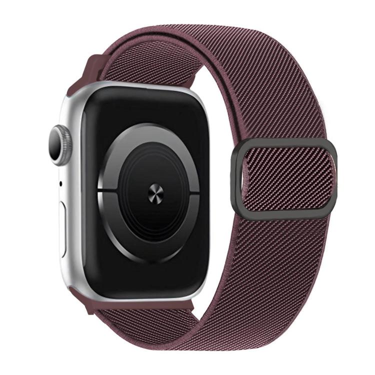 Pulseira de Relógio Elástica em Nylon com Fivela D-ring às Riscas Diagonais, Para Apple Watch 46mm / 49mm / 45mm / 44mm, Para Apple Watch 42mm / 41mm / 40mm / 38mm