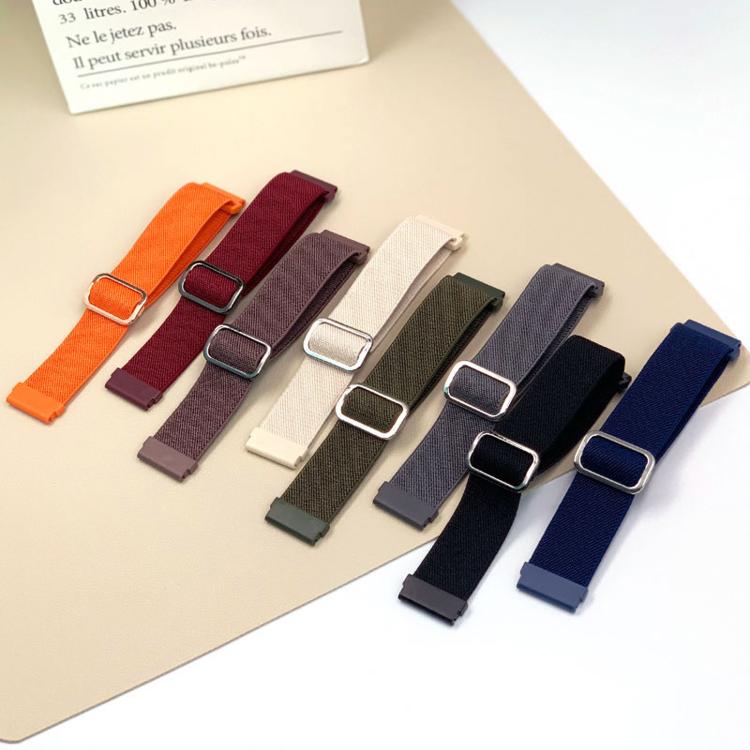 Pulseira de Relógio Elástica em Nylon com Fivela D-ring às Riscas Diagonais, Para Apple Watch 46mm / 49mm / 45mm / 44mm, Para Apple Watch 42mm / 41mm / 40mm / 38mm