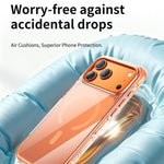 Capa de telemóvel magnética em acrílico transparente com airbag e vedação a vácuo, Para iPhone 17 Pro Max, Para iPhone 17 Pro, Para iPhone 17