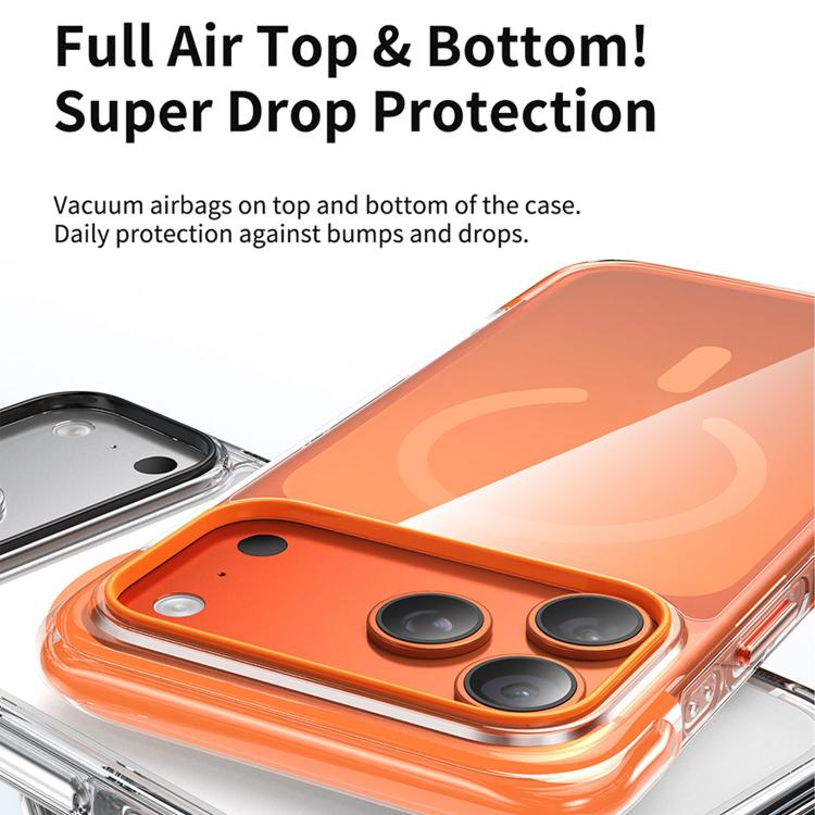 Capa de telemóvel magnética em acrílico transparente com airbag e vedação a vácuo, Para iPhone 17 Pro Max, Para iPhone 17 Pro, Para iPhone 17