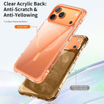 Capa de telemóvel magnética em acrílico transparente com airbag e vedação a vácuo, Para iPhone 17 Pro Max, Para iPhone 17 Pro, Para iPhone 17