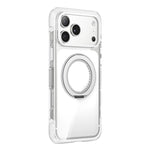 Capa de telemóvel magnética em acrílico transparente com airbag, vedação a vácuo e suporte rotativo, Para iPhone 17 Pro Max, Para iPhone 17 Pro, Para iPhone 17