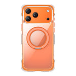 Capa de telemóvel magnética em acrílico transparente com airbag, vedação a vácuo e suporte rotativo, Para iPhone 17 Pro Max, Para iPhone 17 Pro, Para iPhone 17