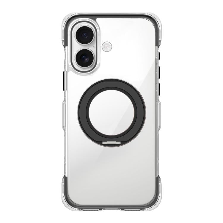 Capa de telemóvel magnética em acrílico transparente com airbag, vedação a vácuo e suporte rotativo, Para iPhone 17 Pro Max, Para iPhone 17 Pro, Para iPhone 17