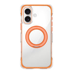 Capa de telemóvel magnética em acrílico transparente com airbag, vedação a vácuo e suporte rotativo, Para iPhone 17 Pro Max, Para iPhone 17 Pro, Para iPhone 17